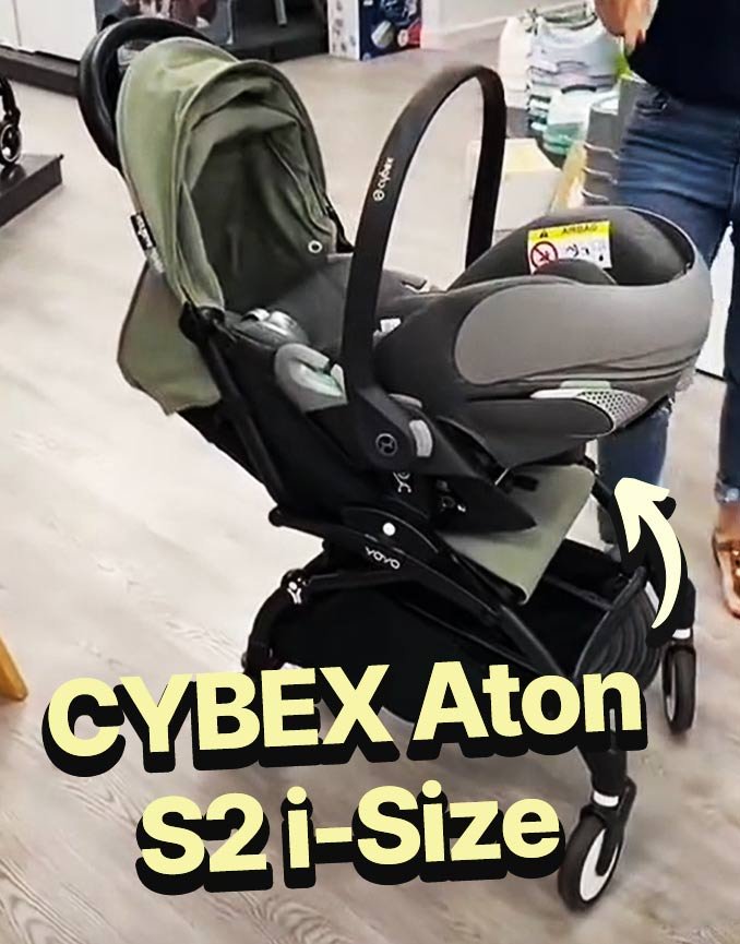 babyschale cosy Cybex Aton S2 i-Size auf einem YOYO Babyzen Kinderwagen